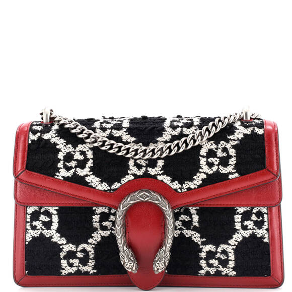Gucci Dionysus Bag Gg Tweed Small #183528G90B - Picture 1 of 9